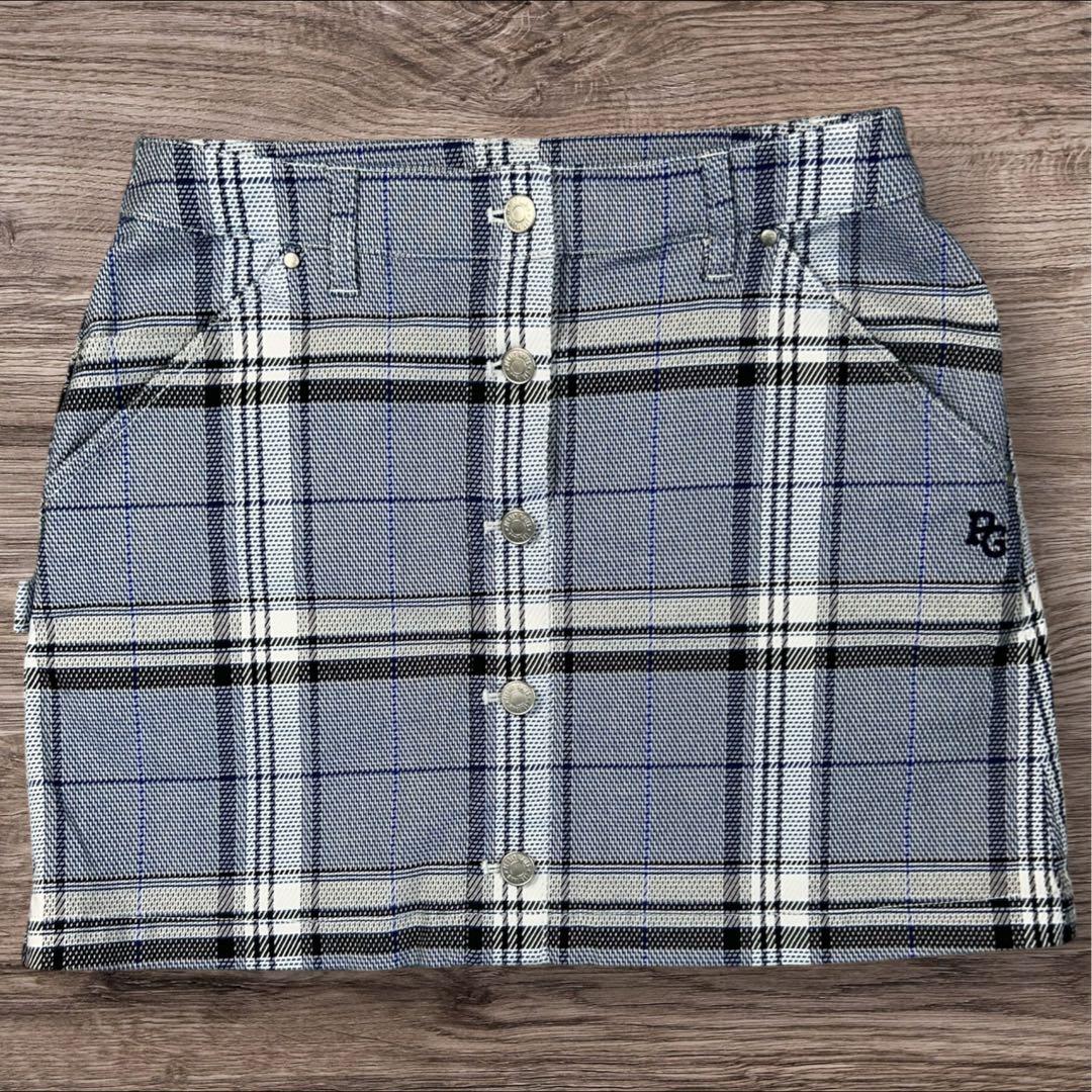 セットアップ】パーリーゲイツ 鹿の子ポロシャツ & チェック柄ミニ