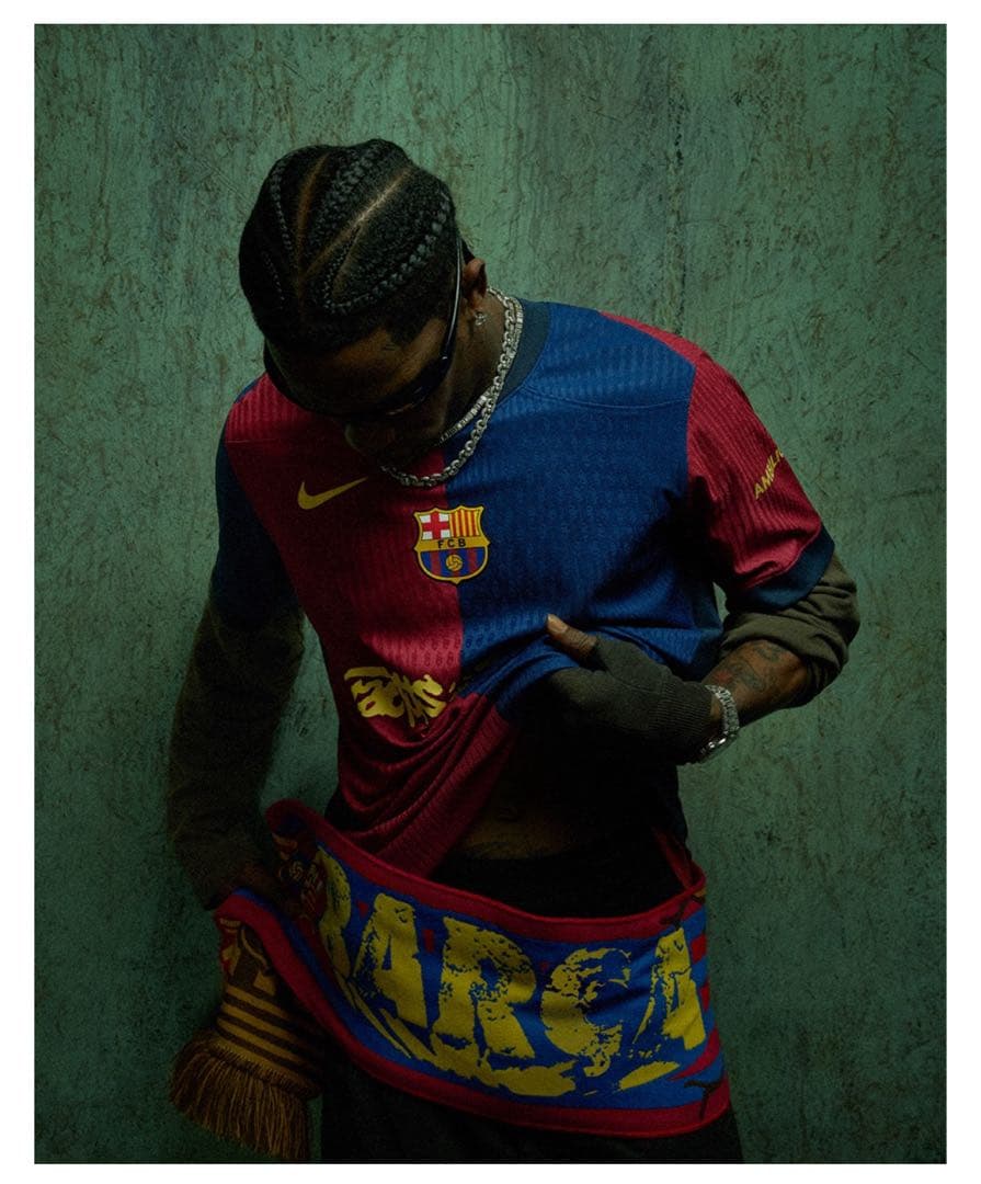 cactus jack バルセロナ コラボ マフラー Travis Scott - メルカリ