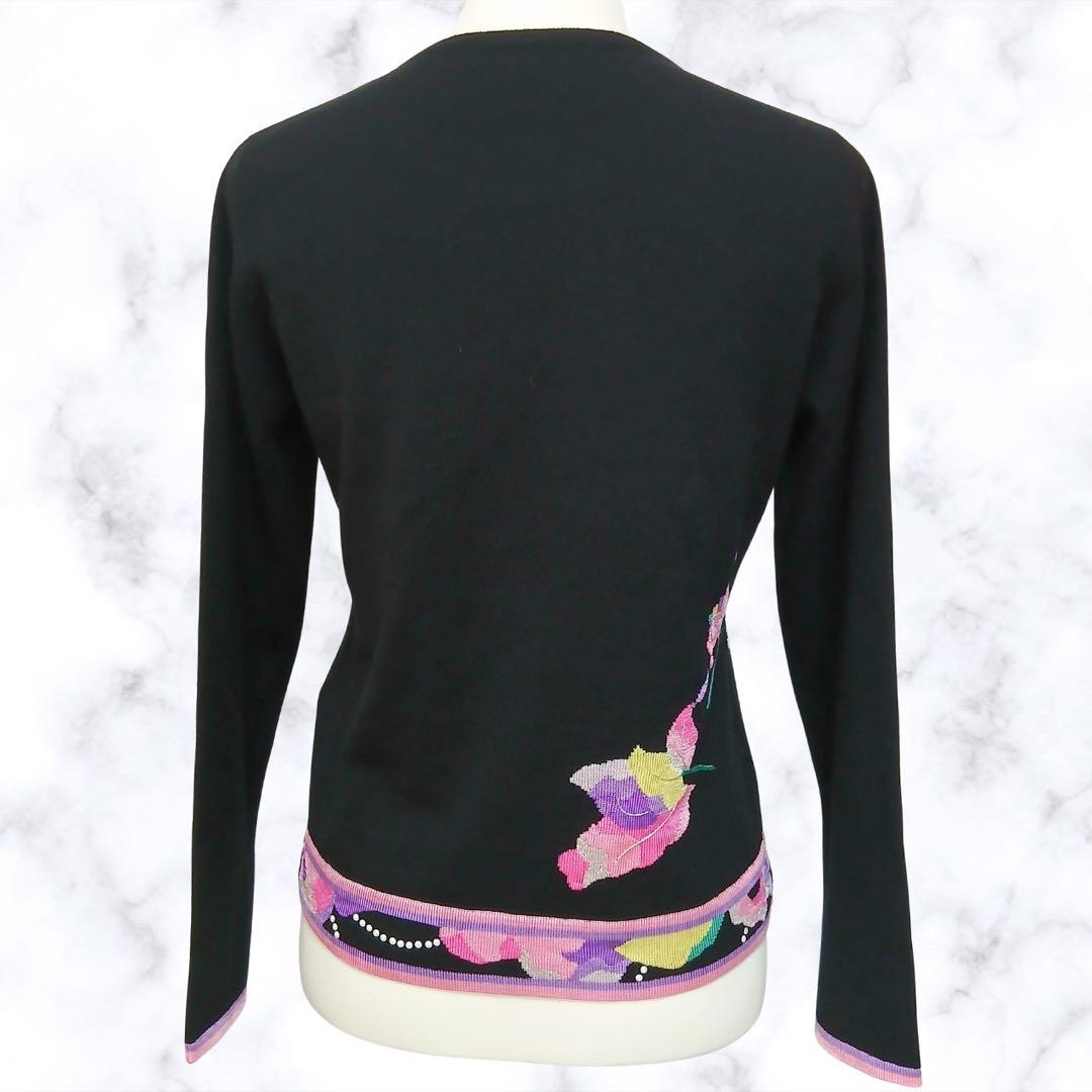 美品】LEONARD レオナール カシミヤ 刺繍ニット パール装飾 38 - メルカリ