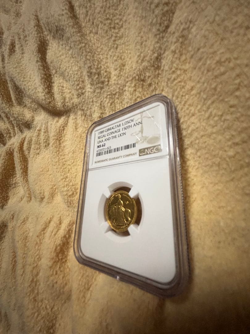 1989年 ウナとライオン 金貨 ハーフソブリン NGC コイン イギリス 古銭