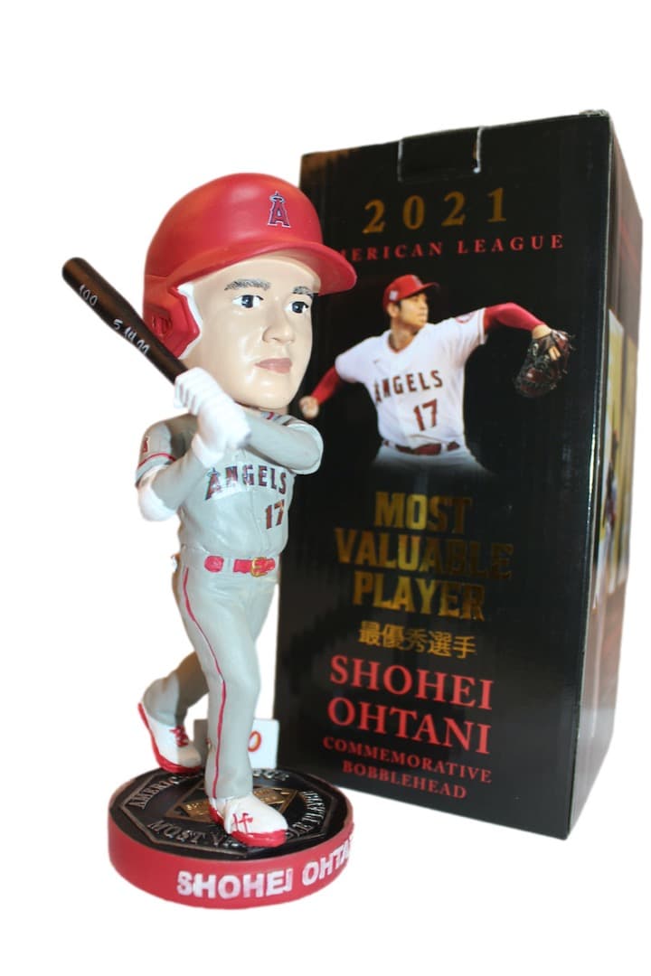 大谷翔平選手 カスタムペイント　ボブルヘッド　エンゼルス　2021 MVP 記念 MS】大谷翔平 2022年5月10日球場配布 2021年MVP最優秀選手賞記念