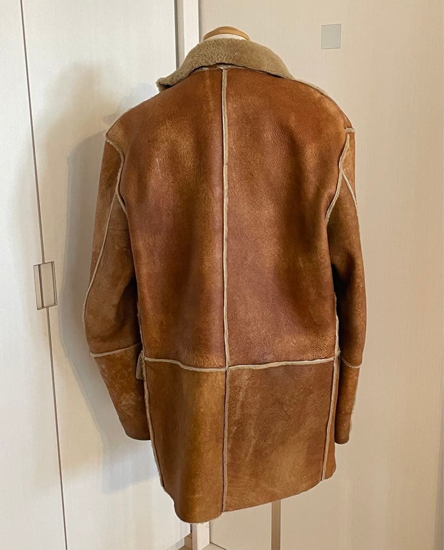 ZARA MAN リアル ムートン コート M Wフェイス ブラウン