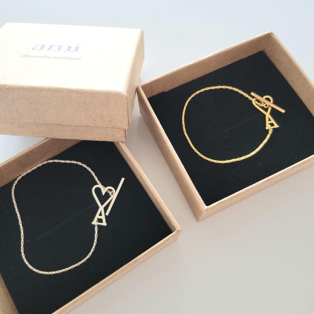 【新品】AMI PARIS/ AMI DE COEUR チェーンブレスレット G Gold Ami De Coeur Chain Bracelet | AMI PARIS