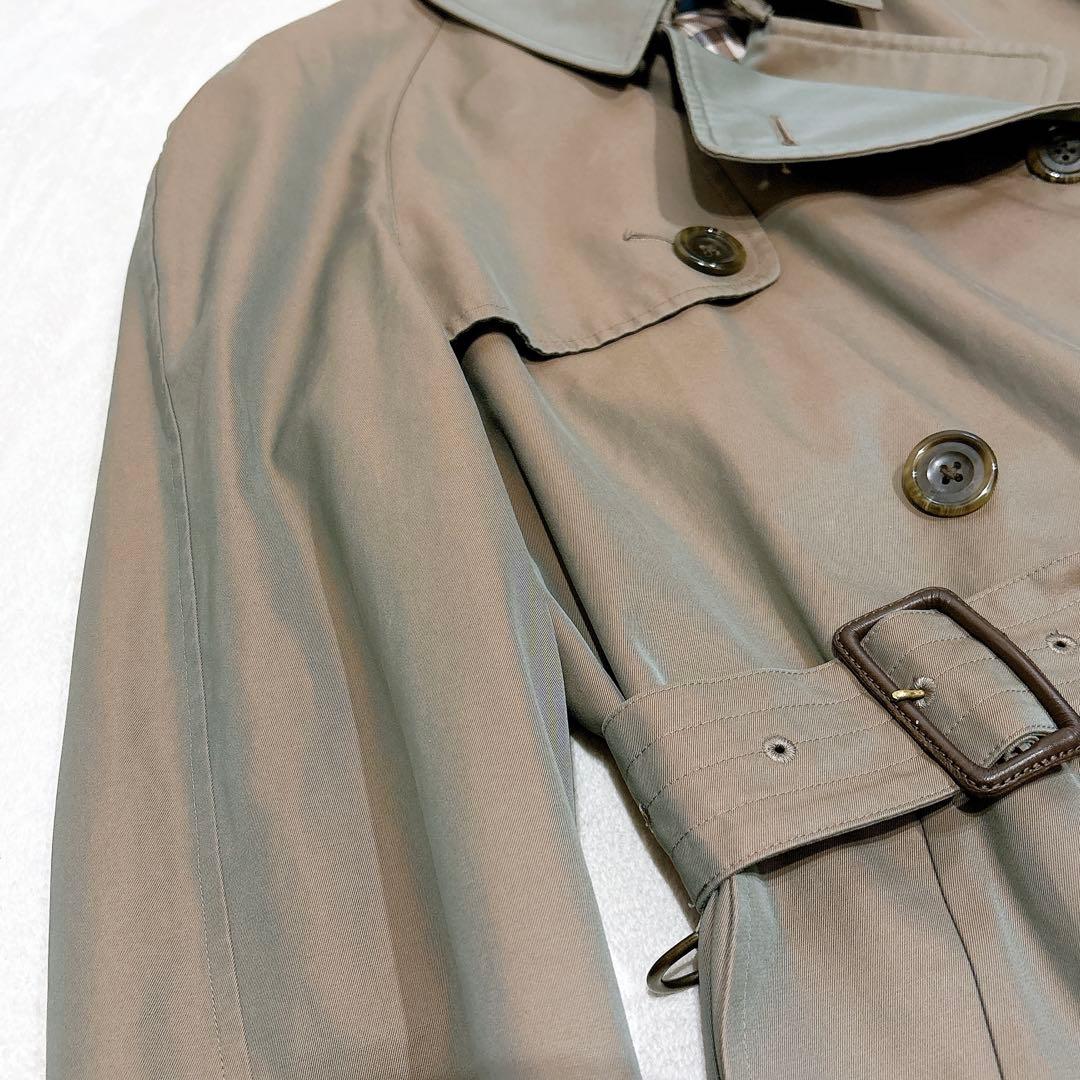 新品同様✨ アクアスキュータム トレンチコート 玉虫色 メンズ ロング