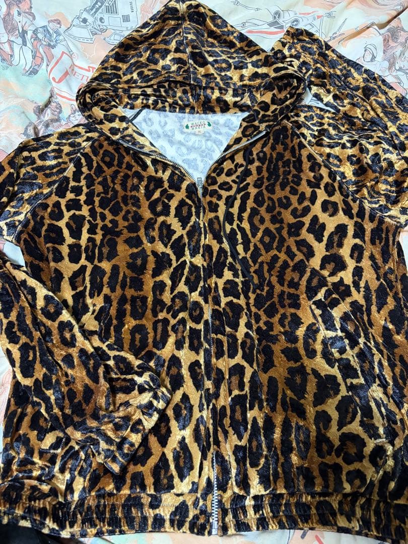 WACKO MARIA ヒョウ柄パーカー XL 薄手 WACKO MARIA (ワコマリア) LEOPARD MOUNTAIN PARKA (レオパード