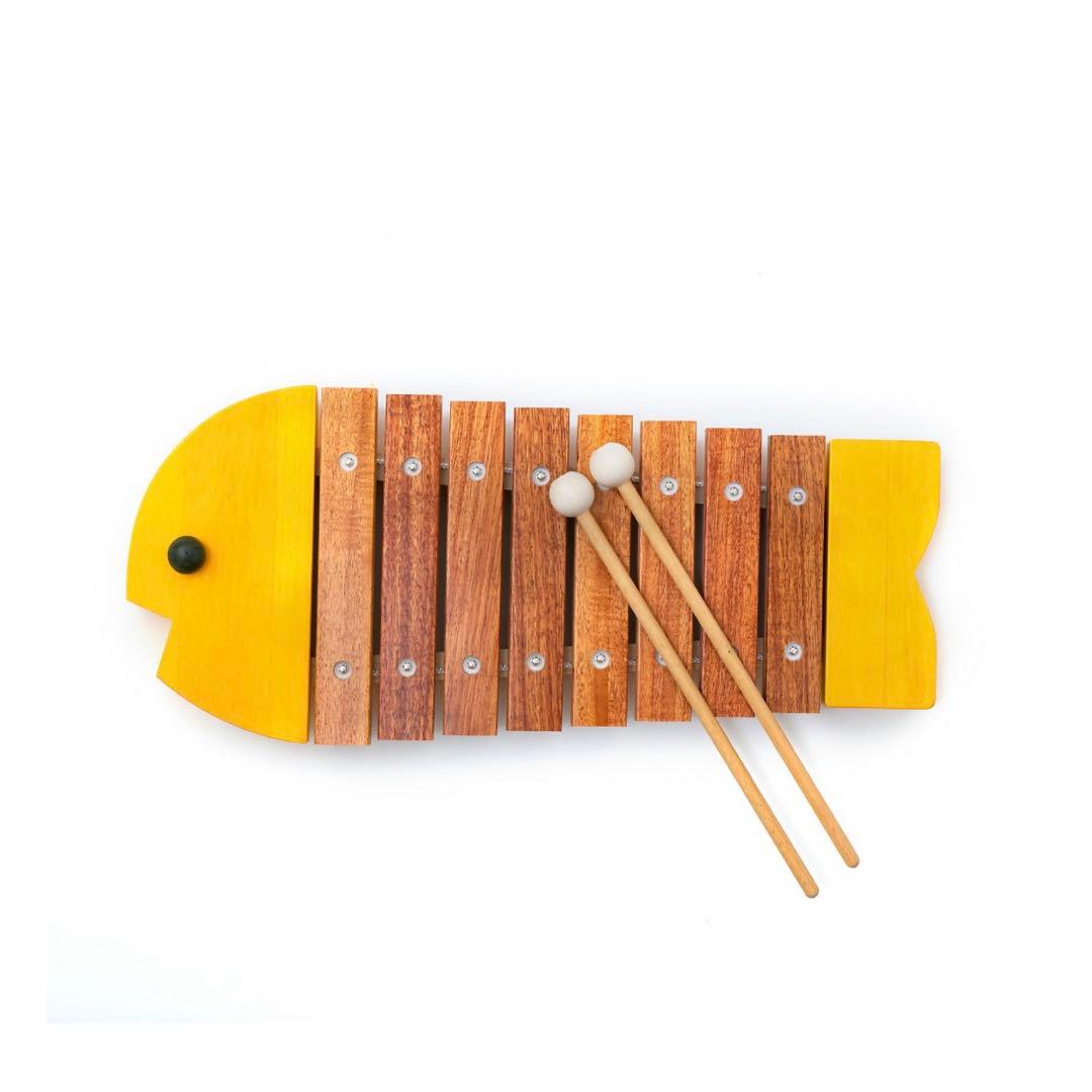 ボーネルンド おさかなシロフォン　木琴　黄色　知育玩具　新品未使用 楽天市場】【公認店】【特典付】木琴 ボーネルンド BorneLund おさかな