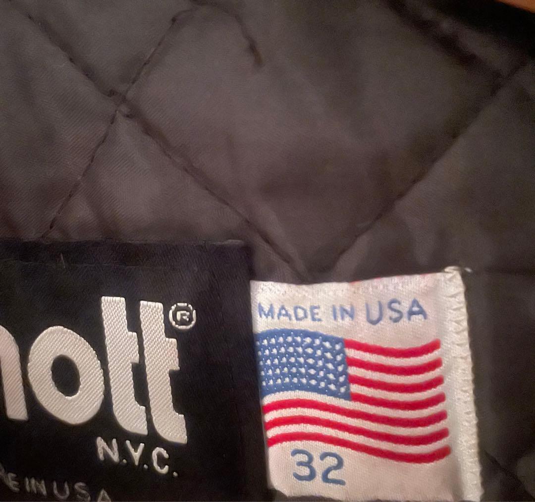 schott トラッカーズジャケット634 ブラック 32 襟付きSサイズ相当