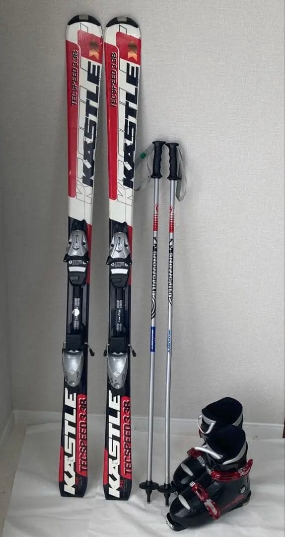 KASTLE TECSPEED 036 スキーセット　140センチ　靴25センチ zx92_7_07dff3dc-07d1-44d0-ab04
