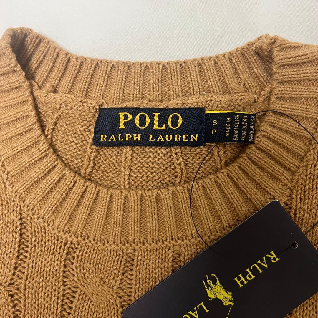 新品未使用•タグ付き】ポロラルフローレン ケーブルニットセーター S
