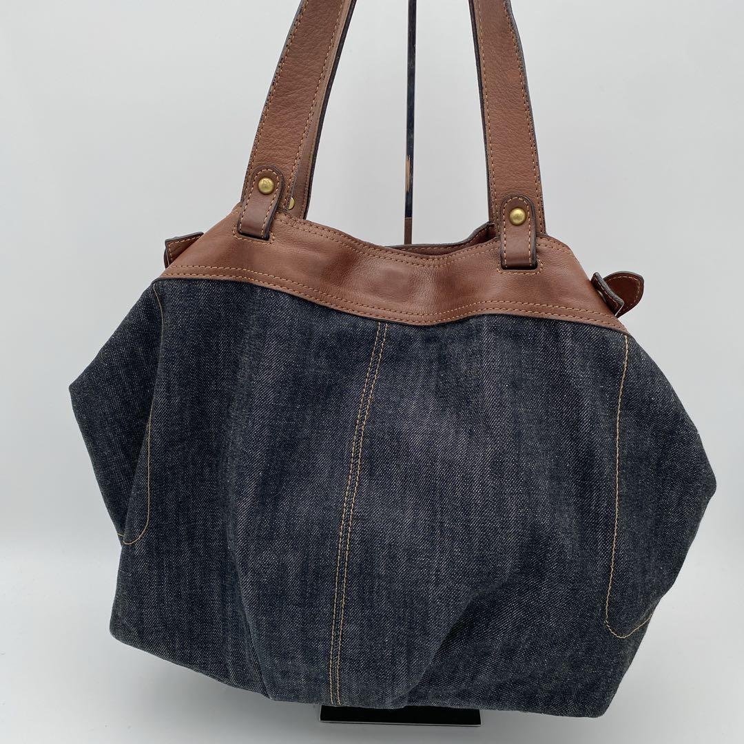 希少✨バーバリーブルーレーベル デニム トートバッグ ホースロゴ A4