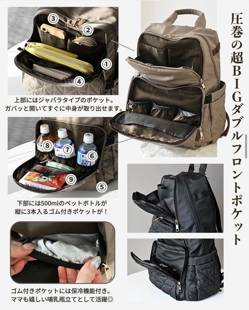 MUMU しまむら 多機能リュック ベージュ - メルカリ