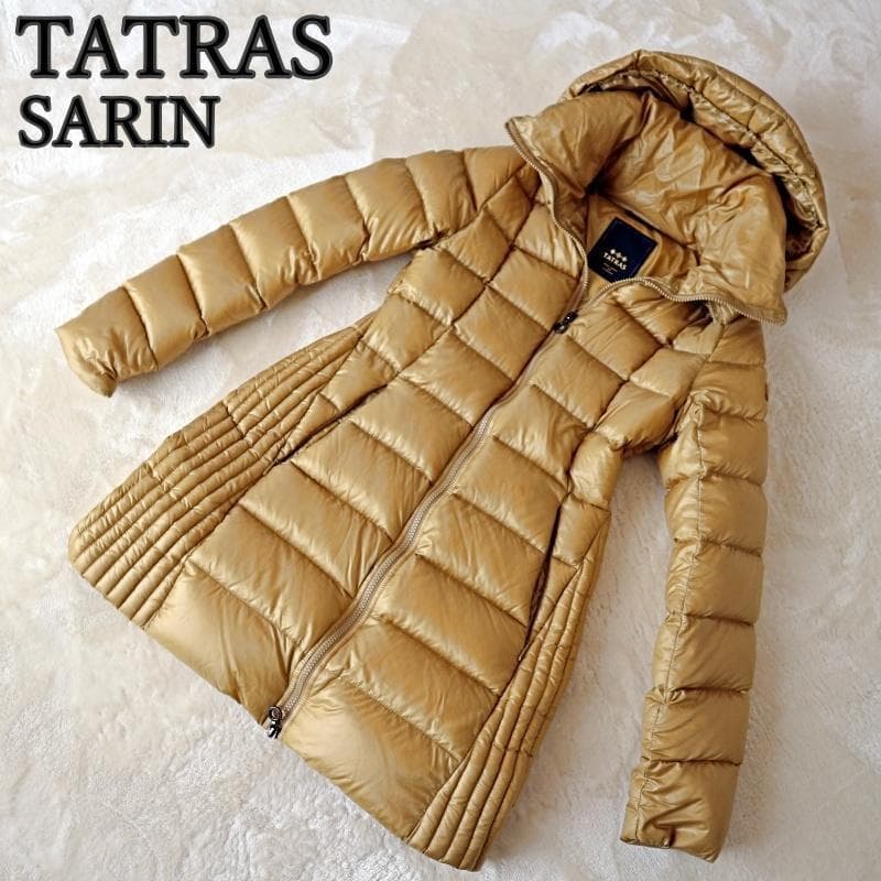高級✨TATRAS サリン Aライン ロングダウンコート ゴールド M - メルカリ