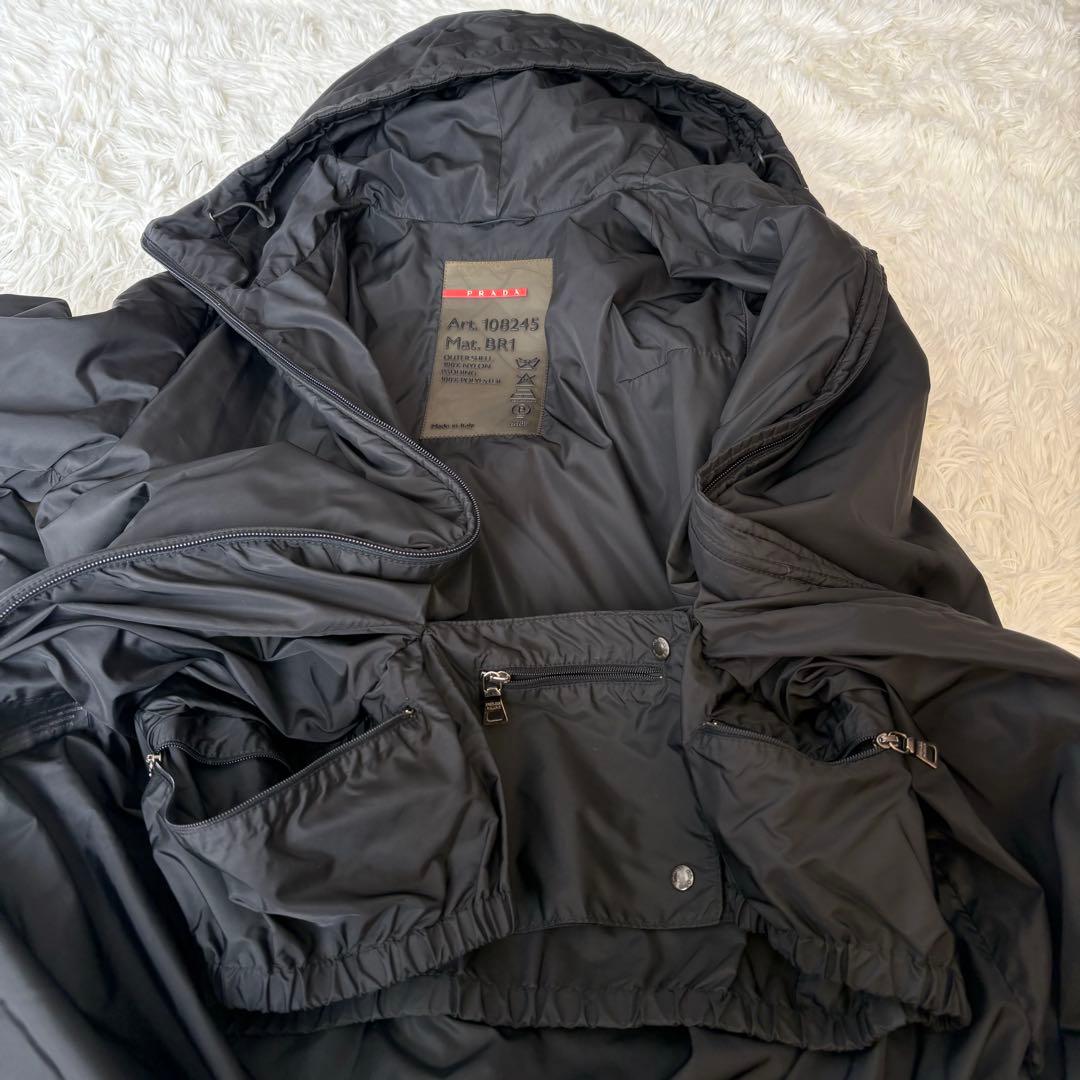 美品 希少 PRADA SPORTS サーモアダウンコート ブラック 40 - メルカリ