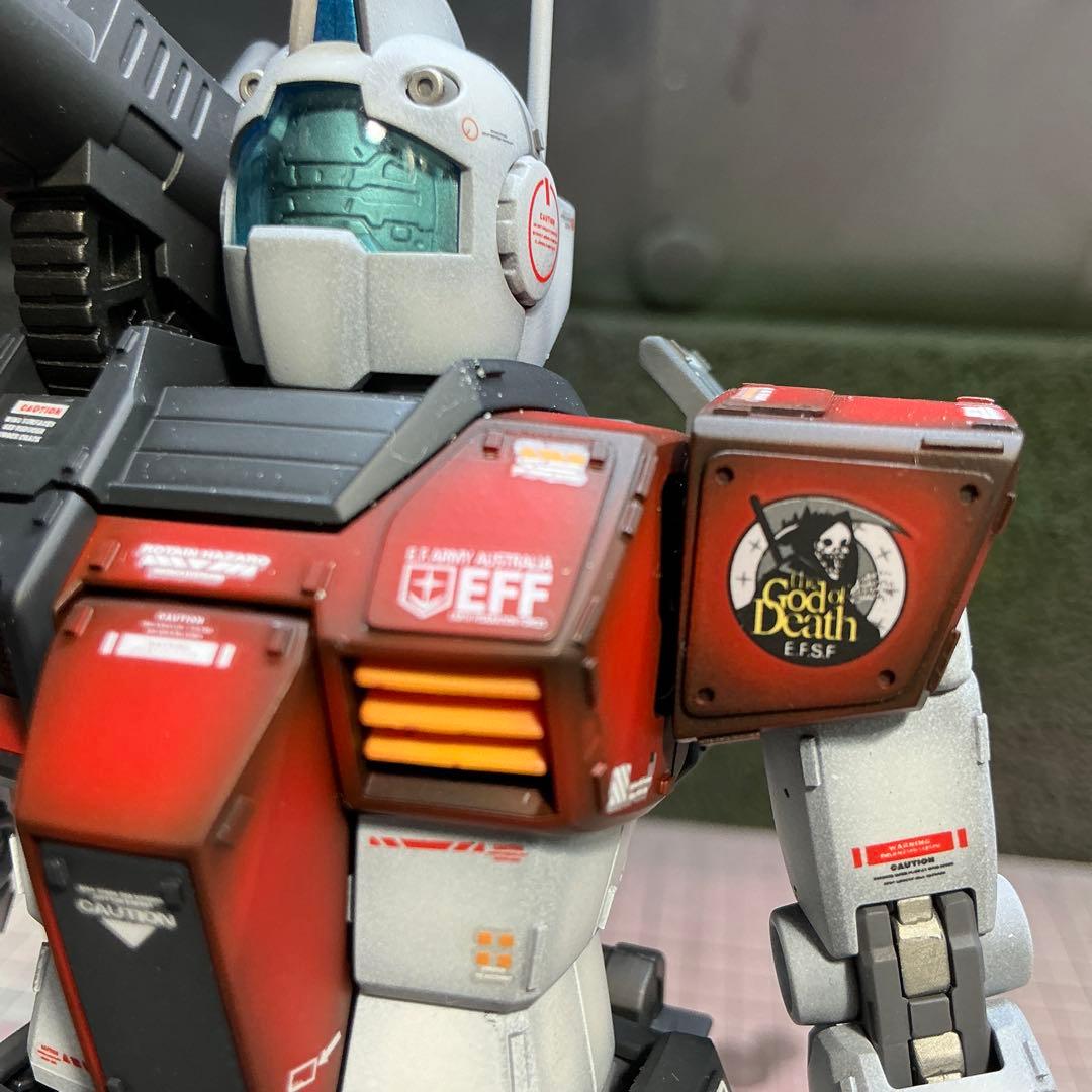 ガンプラ完成品　MG ジムキャノン　全塗装微改造