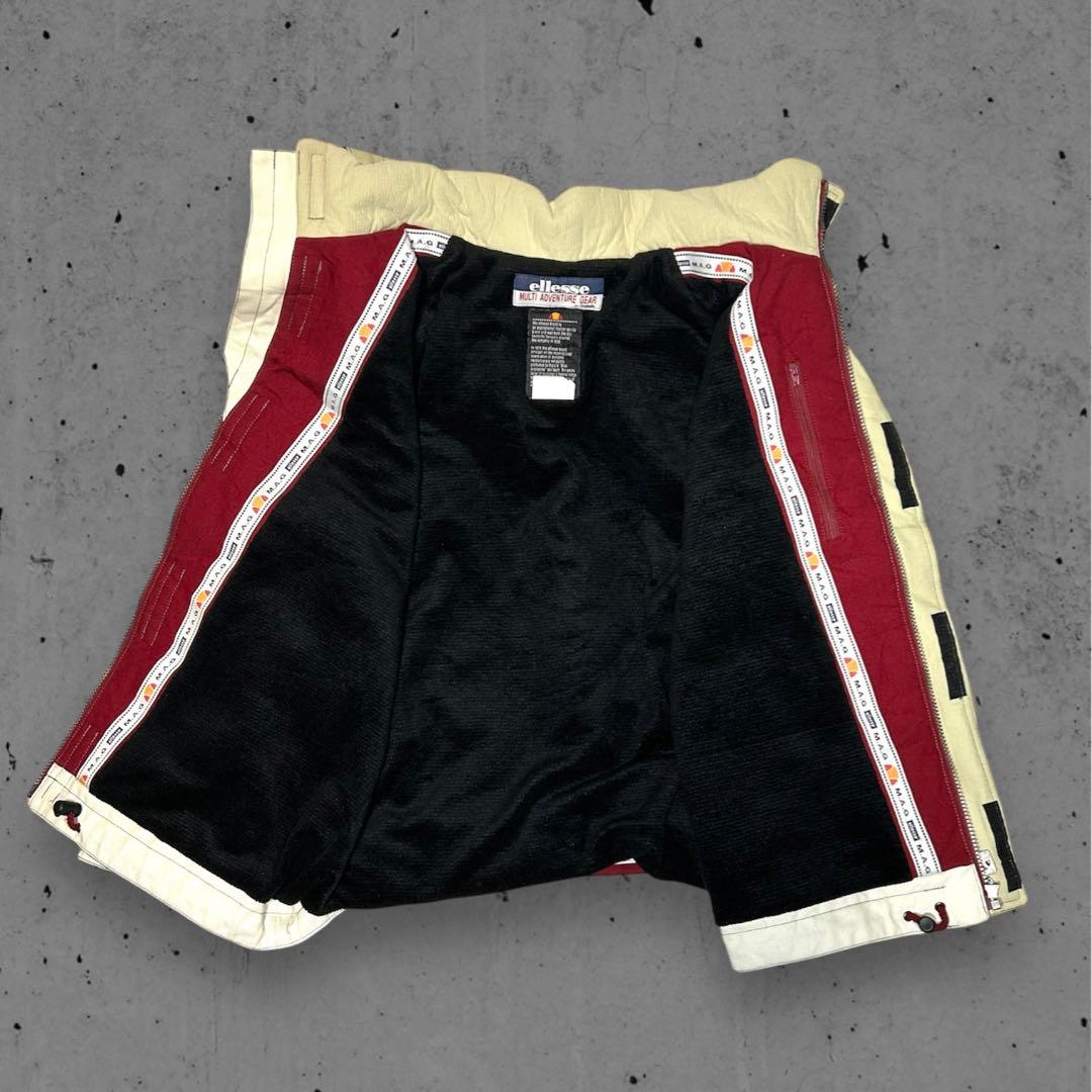 ellesse エレッセ スキーウェア スノーボードウェア ワインレッド白