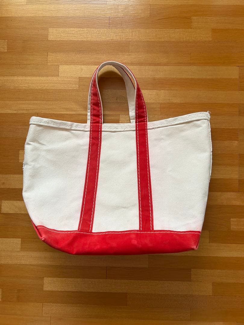 70s 80s L.L.BEAN トートバッグ サイドタグ 赤 M ヴィンテージ