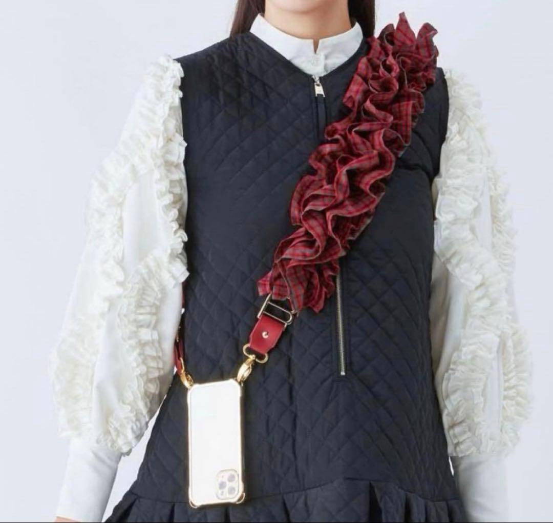 familiar Bibiy. フリルチェックストラップ Bibiy.×familiar 初のコラボレーション ファミリアチェックのチュール