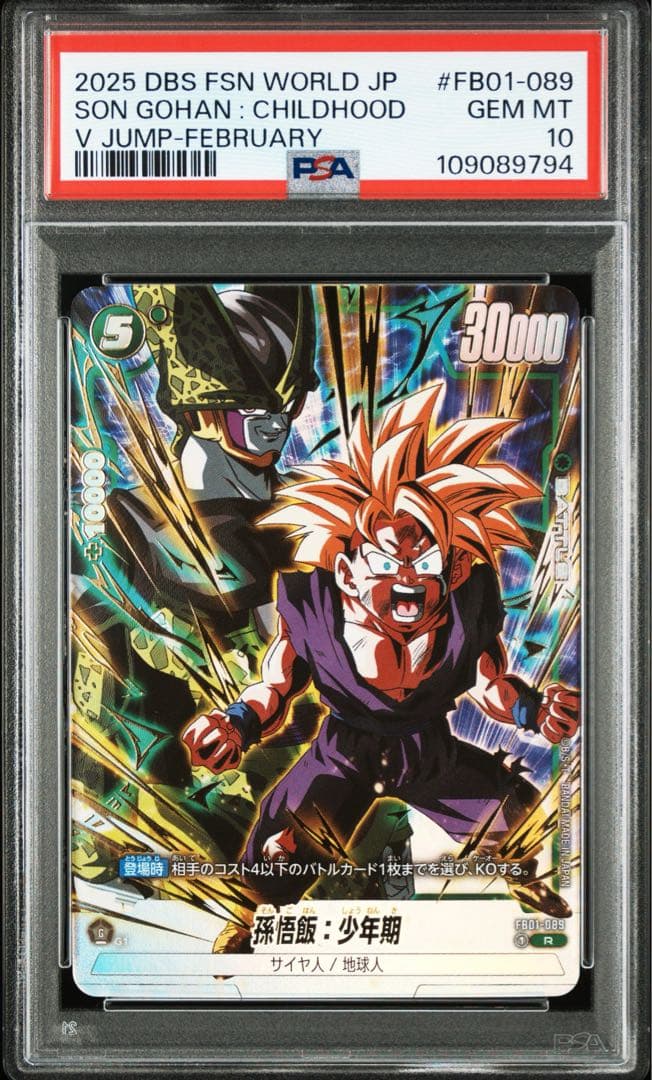 PSA10 連番セット　親子三世代　バーダック　孫悟空　孫悟飯　Vジャンプ