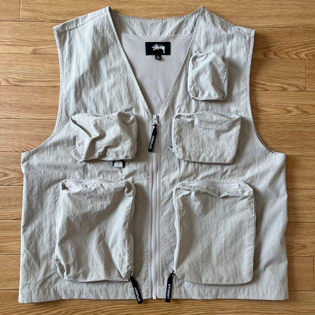 Stussy ストゥーシー フィッシングナイロンベスト - メルカリ