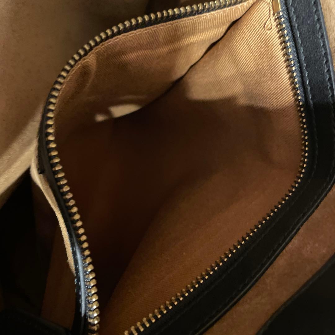 ラルフローレン オールレザー トートバッグ POROポニーロゴ 黒色