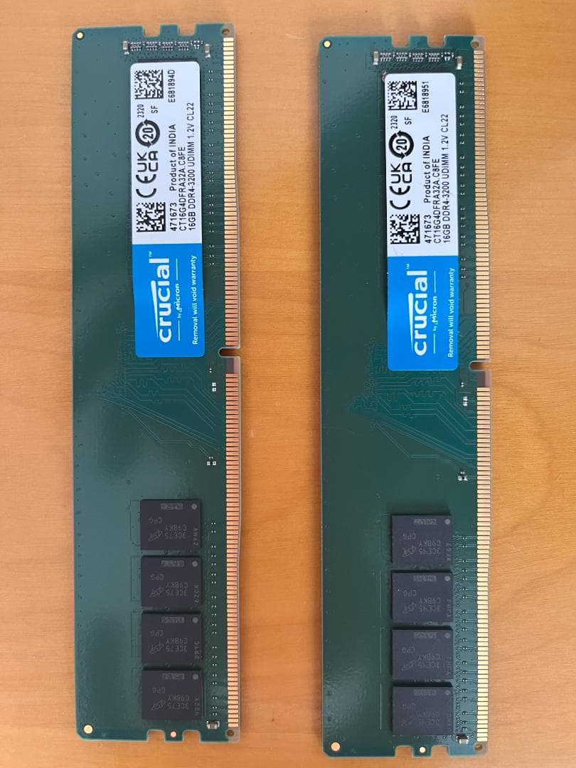 【32GB】Crucial PCメモリ16GB×2枚　DDR4-3200 crucial（クルーシャル） Crucial DDR4ノートPC用 メモリ 32GB (16GBx2