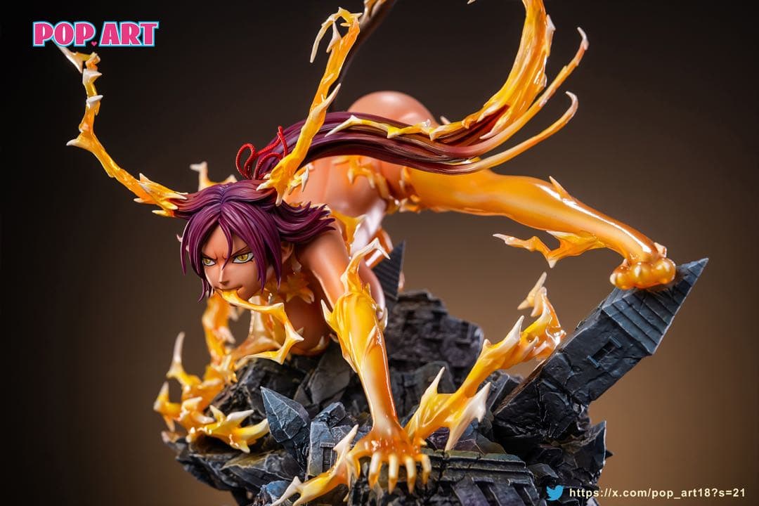 ブリーチBLEACH 四楓院夜一瞬鬨・雷獣戦形 ガレージキッドフィギュア