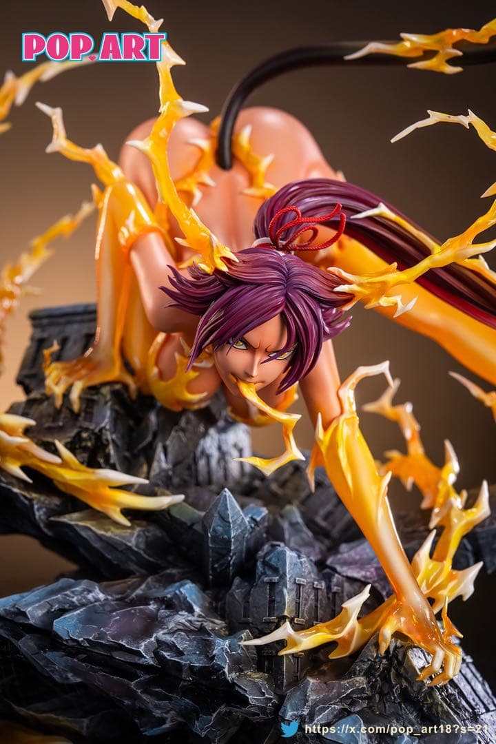 ブリーチBLEACH 四楓院夜一瞬鬨・雷獣戦形 ガレージキッドフィギュア