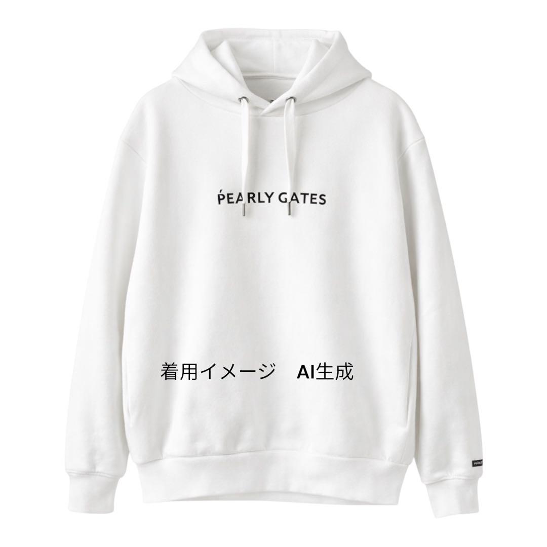 パーリーゲイツ レディース 裏起毛オーバーサイズ 白パーカーサイズ2 美品ゴルフ PEARLY GATES パーリーゲイツ ジップパーカー ホワイト系 0 ゴルフ