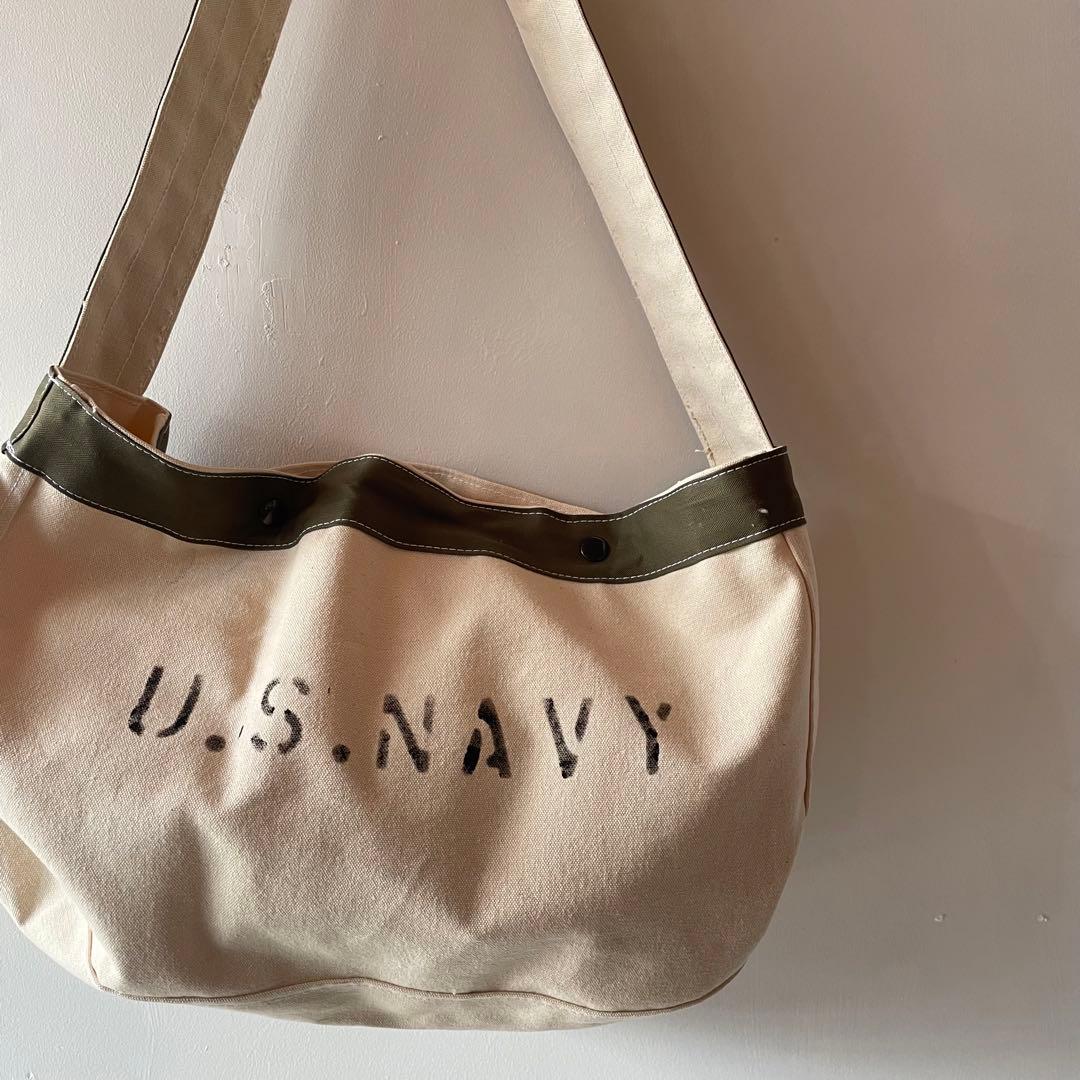 【ビンテージ】ニュースペーパーバッグ ミリタリー　U.S.Navy 80s90s