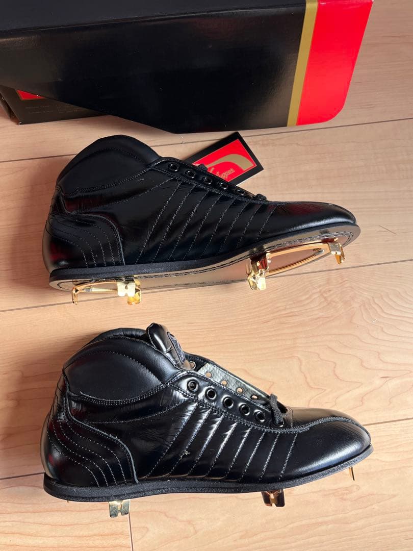 【未使用本革】久保田スラッガー 野球スパイク 26.5cm 金具 D-163