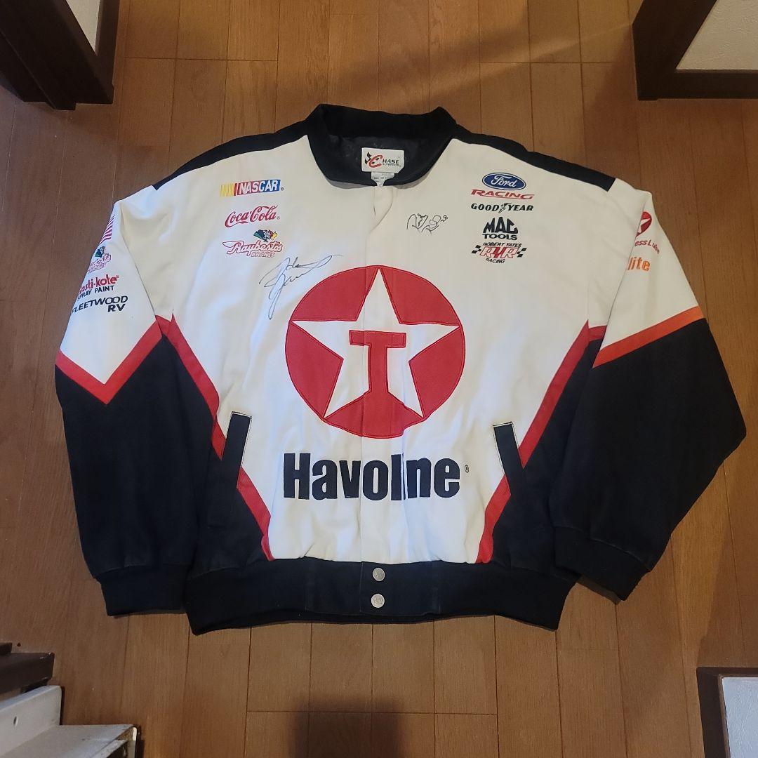 CHASE Havoline NASCARジャケット Lサイズ サイン入り Chase Authentics Drivers Line Jeff Gordon Snap Button Jacket Size