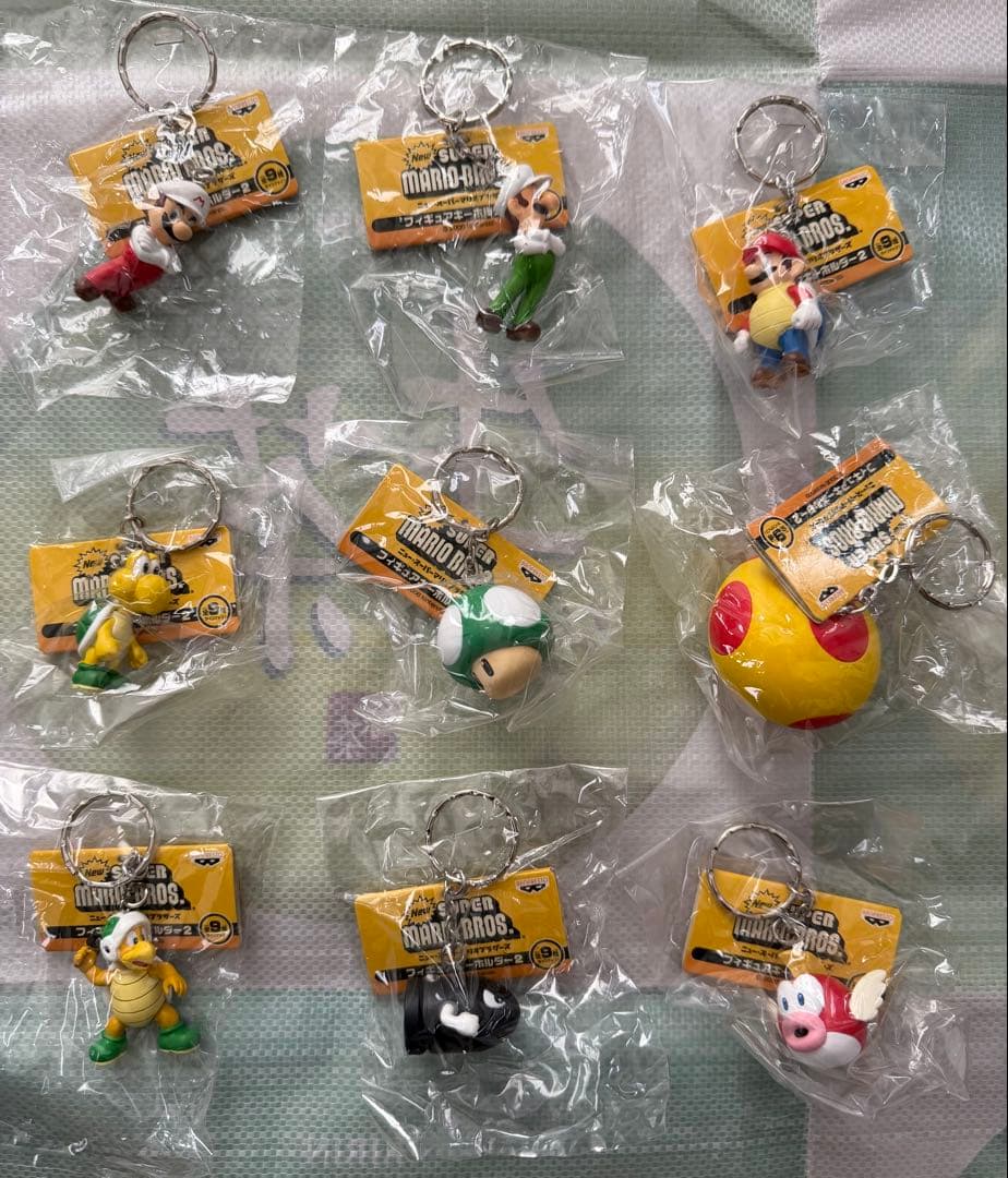 New スーパーマリオブラザーズ フィギュアキーホルダー2 全9種 フルコンプ Newスーパーマリオブラザーズ フィギュアキーホルダー2 9種