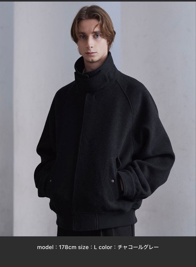 CLEL Wool Blend ウールブレンド テックメルトン2wayブルゾン - メルカリ