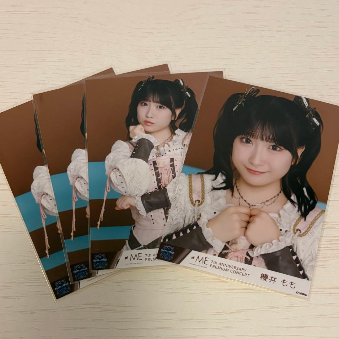 ≠ME ノイミー 櫻井もも 7周年コンサート 生写真 チュウ3枚 ヨリ1枚
