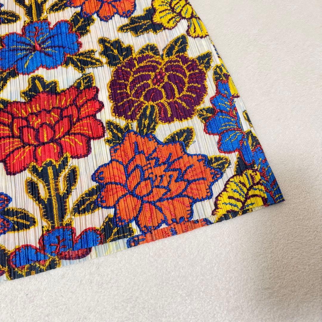 極美品✨PLEATS PLEASE プリーツ 花柄 XLサイズ - メルカリ