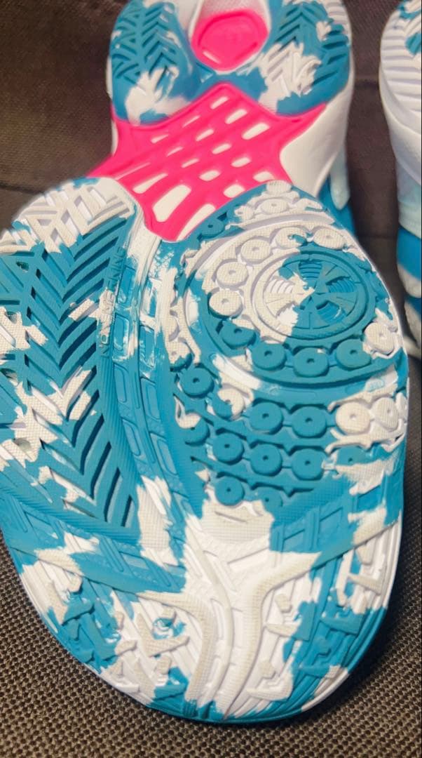 Mizuno バドミントンシューズ 23.5cm ホワイト/ブルー/ピンク