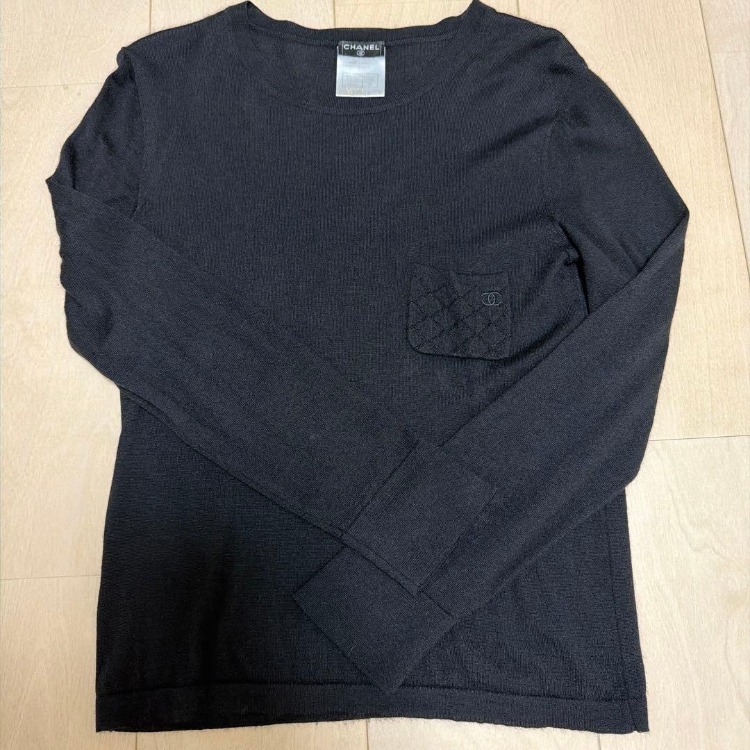 CHANEL 正規品　カシミヤ　ニット　ココマーク　マトラッセ柄 CHANEL（シャネル） セーター CHANEL 2023 23N ココ ネージュ ブラック