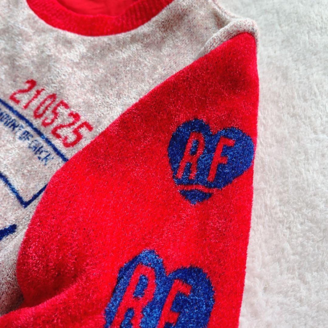 極美品 マークアンドロナ 近年 防風 裏地付 セーター スニード 配色