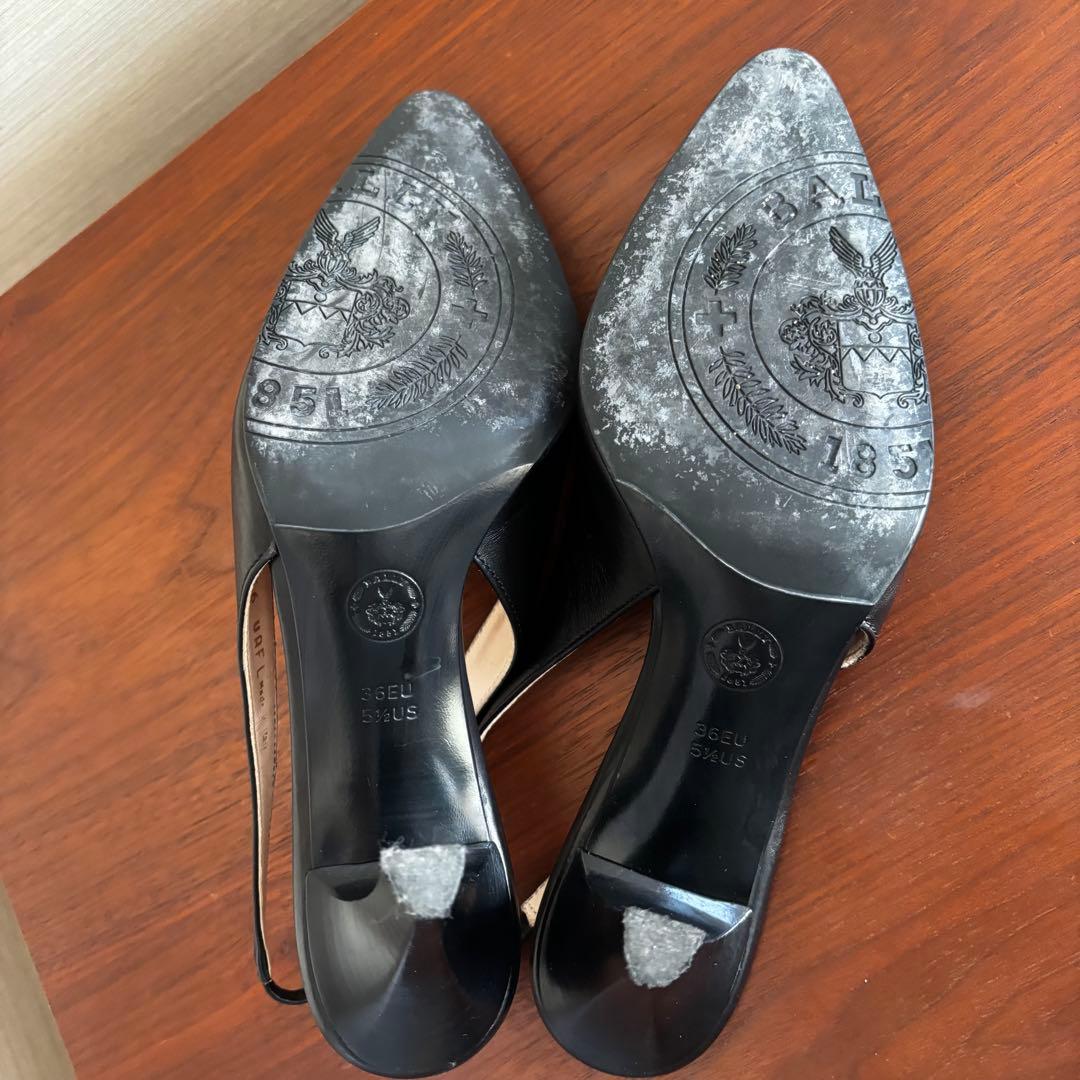 BALLY バリー 本革 スリングバック黒 36EU ポインテッドトゥ - メルカリ