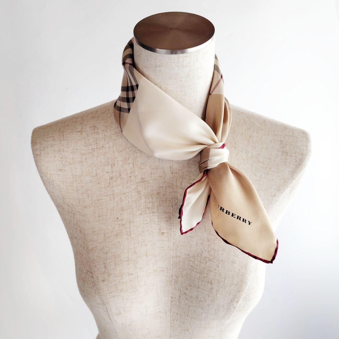 BURBERRY LONDON バーバリー シルク スカーフ ノバチェック - メルカリ