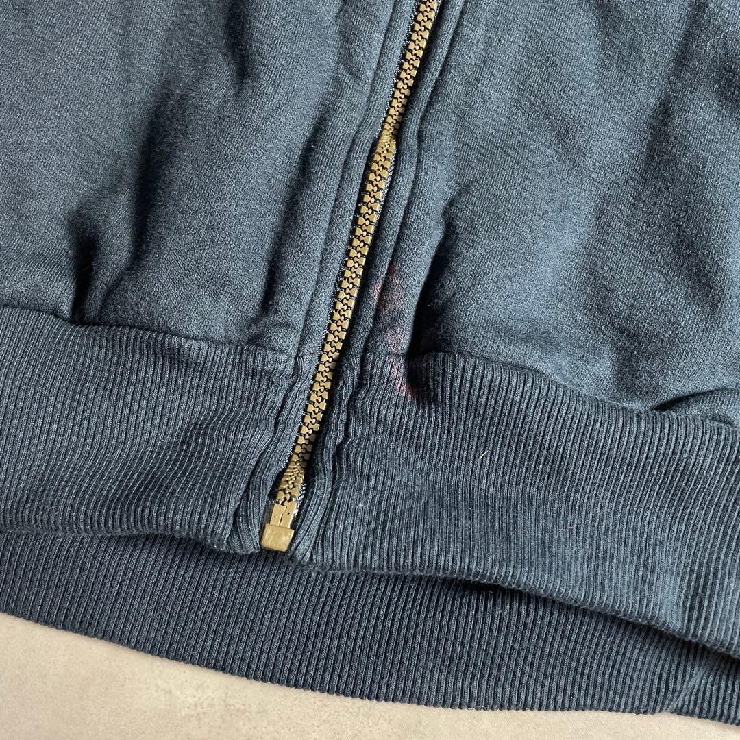 90s CANYON GUIDE ダブルフェイス 裏サーマル ジップパーカー 紺