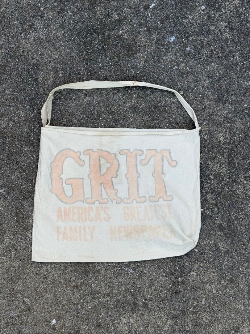 50s news paper bag ニュースペーパーバッグ GRIT社 50s GRIT NEWSPAPER BAG | moonbirds vintage