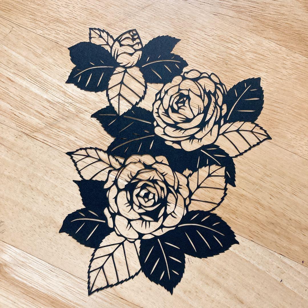 切り絵】薔薇 - メルカリ
