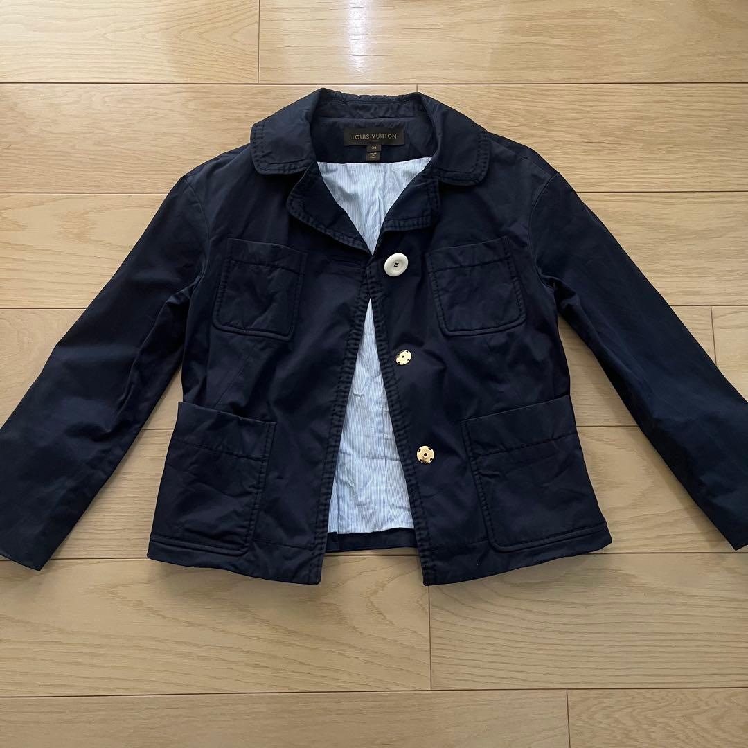LOUIS VUITTON ルイヴィトン ジャケット コート36 ネイビー 中古・古着通販】LOUIS VUITTON (ルイ ヴィトン) Reversible Long
