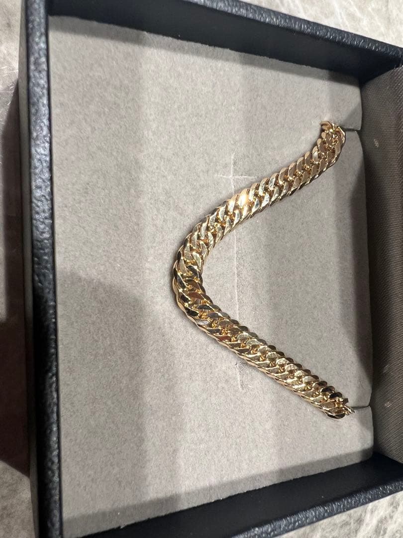 11.8g k18 喜平　6面ダブル　ブレスレット　18センチ