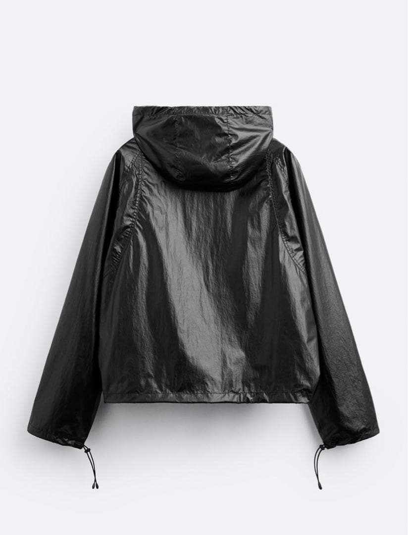 ZARA シャイニーエフェクト クロップドジャケット - メルカリ