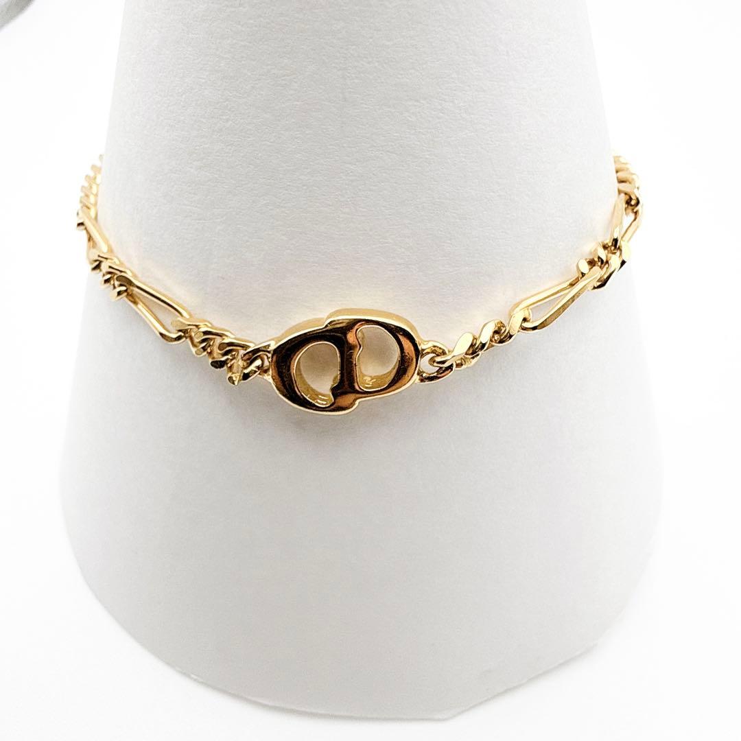 3062-2 極美品✨ Dior ブレスレット CD ロゴ ゴールド 希少 刻印