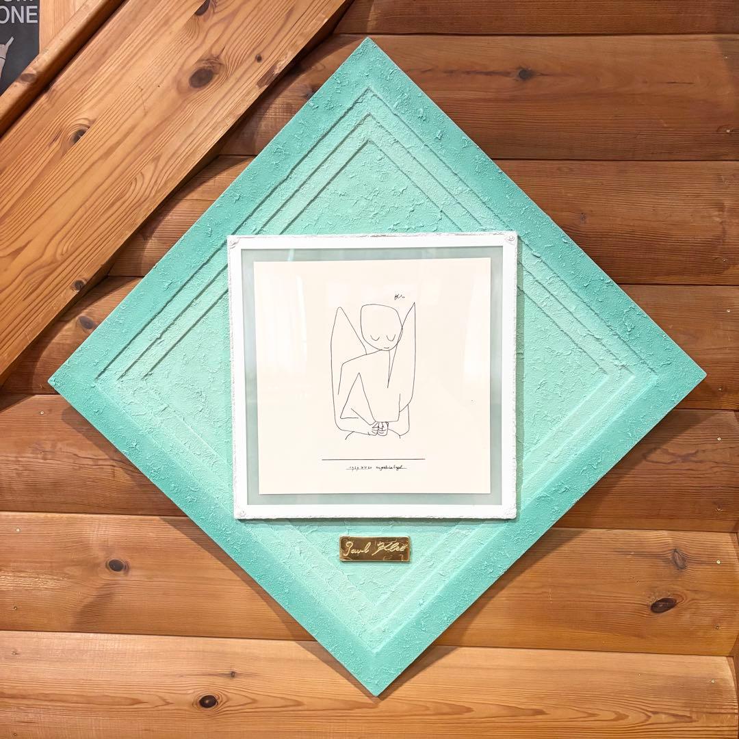 【美品】パウルクレー 忘れっぽい天使 アートボード ハンドメイドフレーム