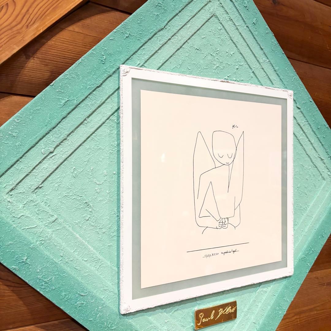 【美品】パウルクレー 忘れっぽい天使 アートボード ハンドメイドフレーム