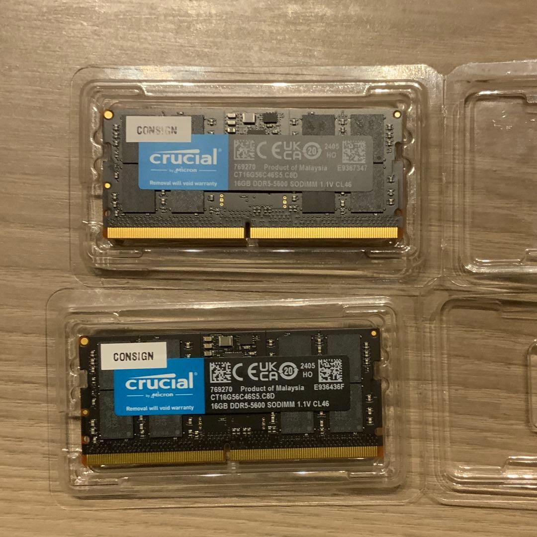 Crucial DDR5-5600 16GB×2 Crucial 16GB DDR5 RAM Kit (2x8GB), 5600MHz Desktop Memory, UDIMM